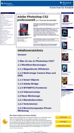Vorschau der mobilen Webseite openbook.galileodesign.de, Adobe Photoshop CS2 professionell