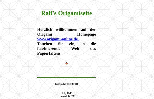 Vorschau von www.origami-online.de, Ralf's Origamipage