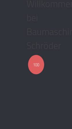 Vorschau der mobilen Webseite www.bm-schroeder.com, BauMaschinen Schröder