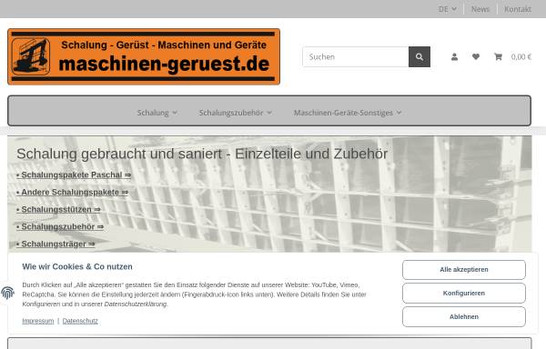 Vorschau von maschinen-geruest.de, MGS GmbH & Co.KG