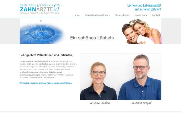 Vorschau von www.praxis-eichhorn-westphal.de, Dr. Sophie Eichhorn und Dr. Robert Westphal