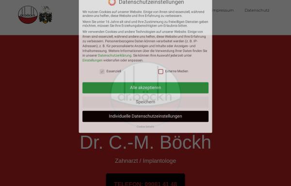 Vorschau von www.zahnarzt-boeckh.de, Zahnarztpraxis Dr. med. dent. C.-M. Böckh