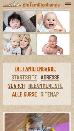 Vorschau der mobilen Webseite www.diefamilienbande.de, Häfner, Angelika