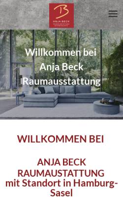 Vorschau der mobilen Webseite www.anja-beck.de, Anja Beck, Raumausstattung