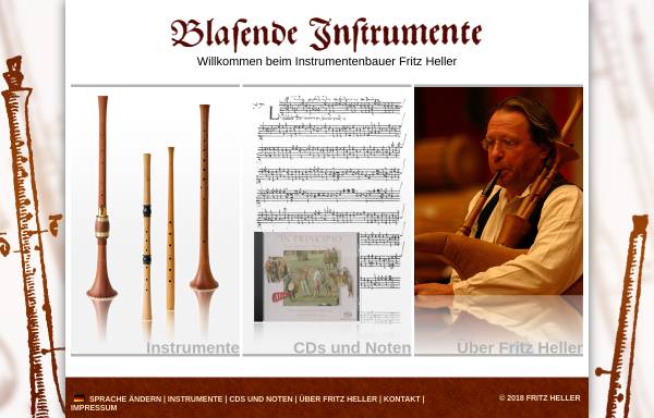 Vorschau von www.blasende-instrumente.net, Blasende Instrumente, Fritz Heller