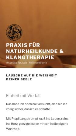 Vorschau der mobilen Webseite mensch-in-einklang.de, Praxis für Naturheilkunde und Klangtherapie