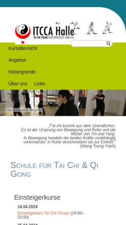Vorschau der mobilen Webseite www.taichi-halle.de, Qi Gong in Halle