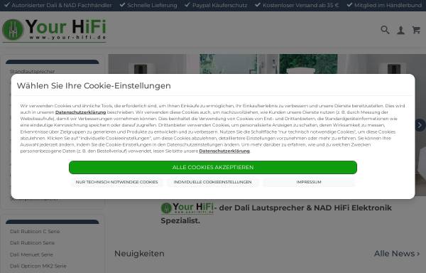 Vorschau von www.yourhifi.de, Your HiFi, Dirk Resing