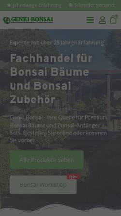 Vorschau der mobilen Webseite www.genki-bonsai.de, Genki-Bonsai