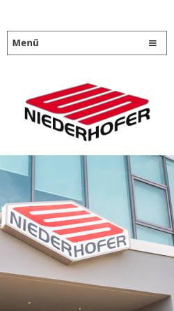 Vorschau der mobilen Webseite www.niederhofer-fenster.de, Fensterfabrik W.Niederhofer GmbH