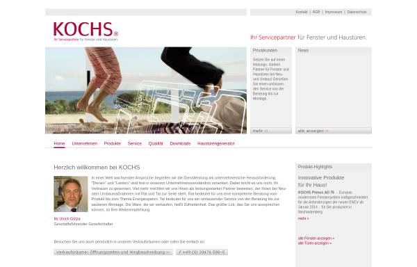 Vorschau von www.kochs-fensterbau.de, Kochs Fensterbau GmbH