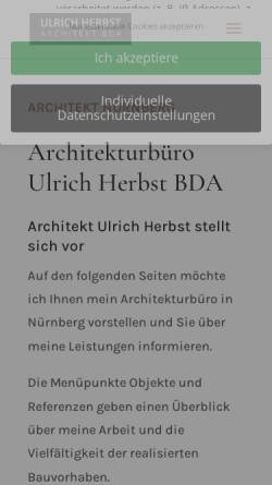 Vorschau der mobilen Webseite www.architekten-herbst.de, Herbst, Hans und Ulrich