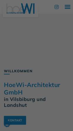 Vorschau der mobilen Webseite www.architekten-landshut.de, Hoewi-Architekten GmbH