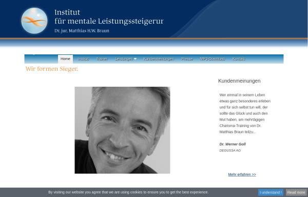 Vorschau von www.drbraun-mentalcoach.de, Institut für mentale Leistungssteigerung - Dr.jur. Matthias H.W. Braun