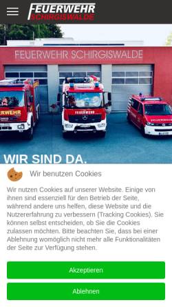 Vorschau der mobilen Webseite feuerwehr-schirgiswalde.de, Freiwillige Feuerwehr Schirgiswalde