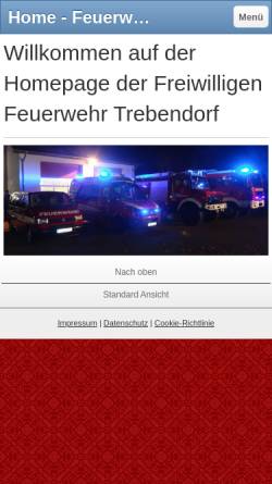 Vorschau der mobilen Webseite www.fw-trebendorf.net, Freiwillige Feuerwehr Trebendorf