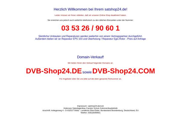 Vorschau von www.satshop24.de, E-Commerce Schulz & Knott GbR