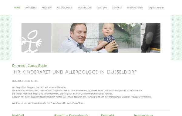 Vorschau von www.kinderarzt-bode.de, Dr. med. Claus Bode