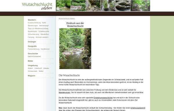 Vorschau von www.wutachschlucht-erleben.de, Wutachschlucht erleben