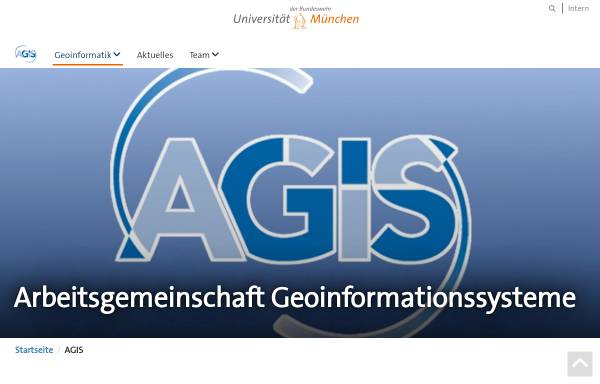 Vorschau von www.unibw.de, Arbeitsgemeinschaft GIS an der Universität der Bundeswehr Muenchen
