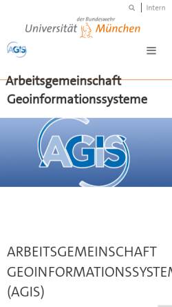 Vorschau der mobilen Webseite www.unibw.de, Arbeitsgemeinschaft GIS an der Universität der Bundeswehr Muenchen