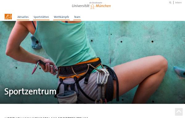 Vorschau von www.unibw.de, Sportzentrum der Universität der Bundeswehr München