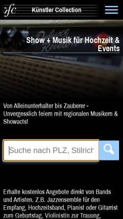 Vorschau der mobilen Webseite www.kuenstler-collection.de, Künstler-Collection
