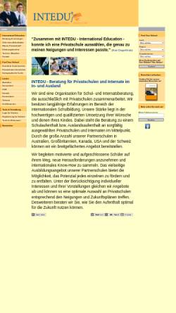 Vorschau der mobilen Webseite www.intedu.de, Intedu - International Education