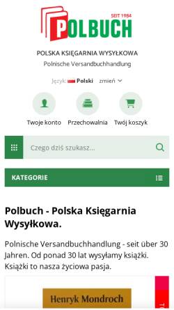 Vorschau der mobilen Webseite www.polbuch.de, Polnische Versandbuchhandlung, Janusz Latka