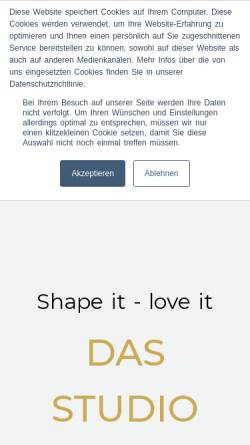 Vorschau der mobilen Webseite www.das-studio-nbg.de, Das Studio - Aerobic in der City GmbH