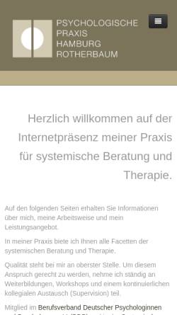 Vorschau der mobilen Webseite www.praxis-spreckelsen.com, Psychologische Praxis Hamburg Rotherbaum