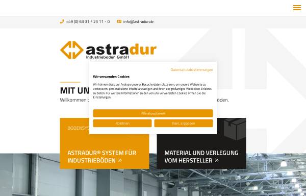 Vorschau von www.astradur.de, astradur Industrieboden AG
