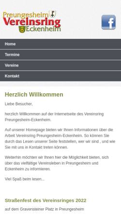 Vorschau der mobilen Webseite vr-preungesheim-eckenheim.de, Vereinsring Preungesheim-Eckenheim