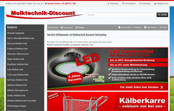 Vorschau von www.melktechnik-discount.de, Melktechnik Discount, Ralf Bühning GmbH