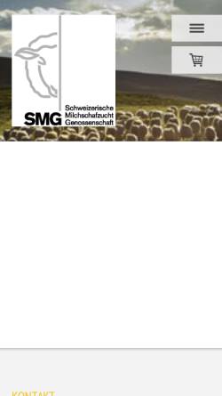 Vorschau der mobilen Webseite www.smg-milchschafe.ch, Schweizerische Milchschafzucht Genossenschaft