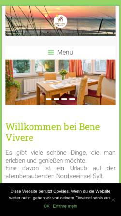 Vorschau der mobilen Webseite www.bene-vivere.de, Bene Vivere