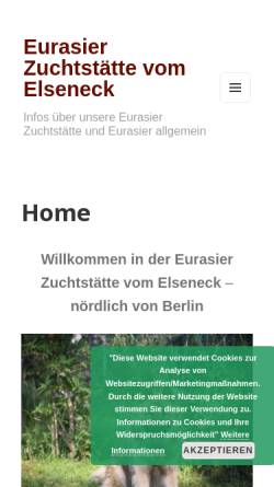 Vorschau der mobilen Webseite www.eurasier-vom-elseneck.de, Eurasier vom Elseneck
