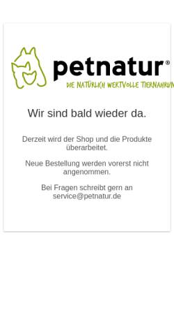 Vorschau der mobilen Webseite www.petnatur.de, Petnatur GmbH