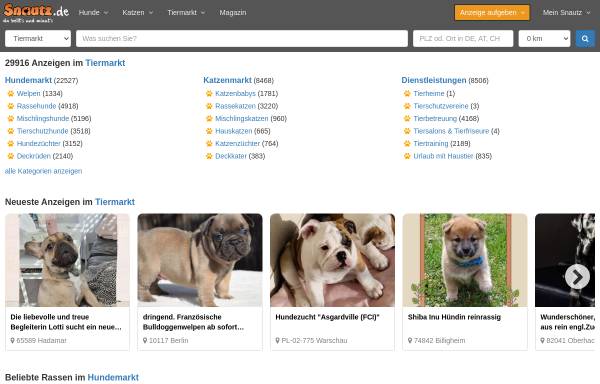Vorschau von www.snautz.de, Hunde Portal