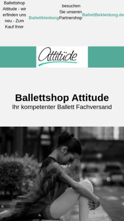 Vorschau der mobilen Webseite www.ballettshop-attitude.de, Ballettshop Attitude