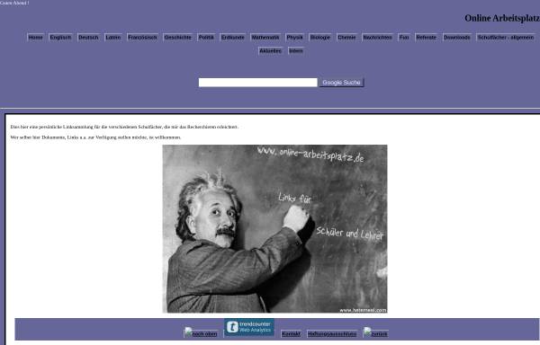 Vorschau von www.online-arbeitsplatz.de, Portal für Schüler und Lehrer