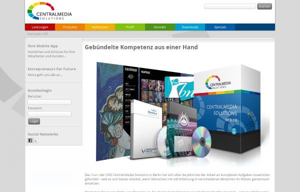 Vorschau von www.centralmedia-solutions.de, Central Media GmbH