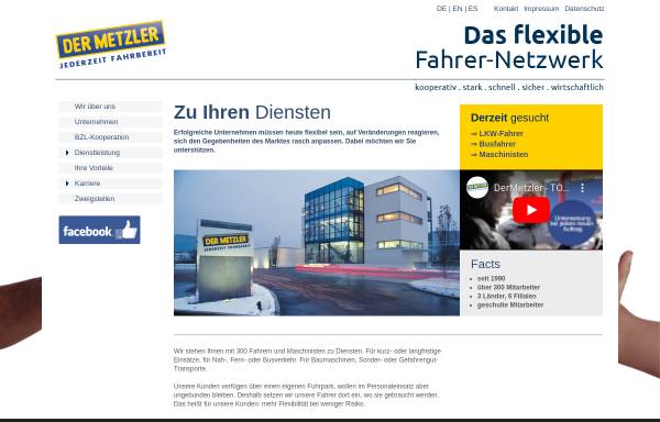 Vorschau von www.dermetzler.com, Dietmar Metzler Kfz-Lenker-Überlassungs-GmbH