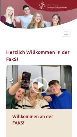 Vorschau der mobilen Webseite fachakademie-schweinfurt.de, Fachakademie für Sozialpädagogik Schweinfurt