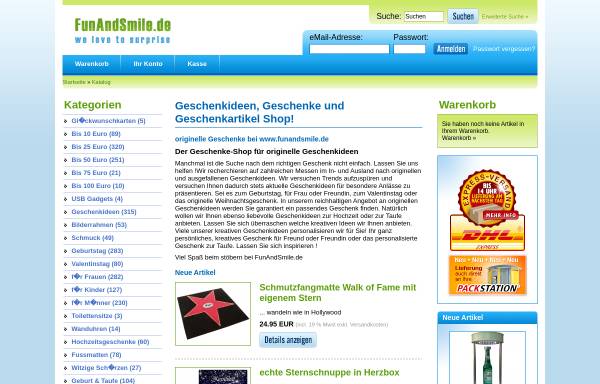 Vorschau von www.funandsmile.de, Geschenkbox GmbH