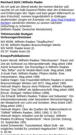 Vorschau der mobilen Webseite www.reinhard-doehl.de, Wilhelm Raabe