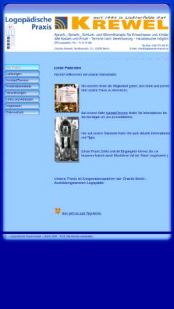 Vorschau der mobilen Webseite www.logopaedie-krewel.de, Cornela Krewel
