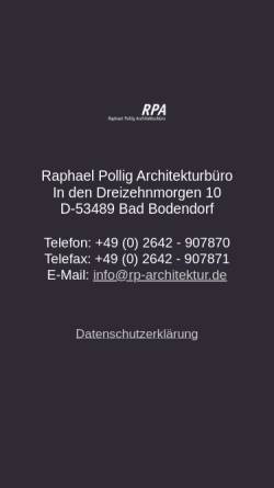 Vorschau der mobilen Webseite www.rp-architektur.de, Pollig, Raphael