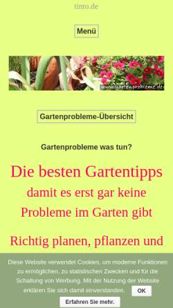 Vorschau der mobilen Webseite www.gartenprobleme.de, Gartenprobleme - was tun?