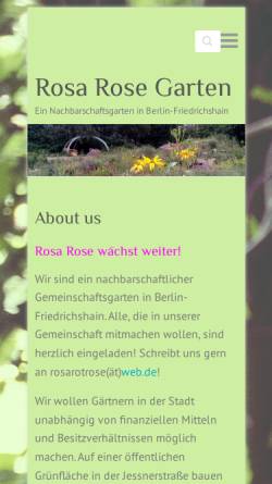 Vorschau der mobilen Webseite www.rosarose-garten.net, Garten Rosa Rose